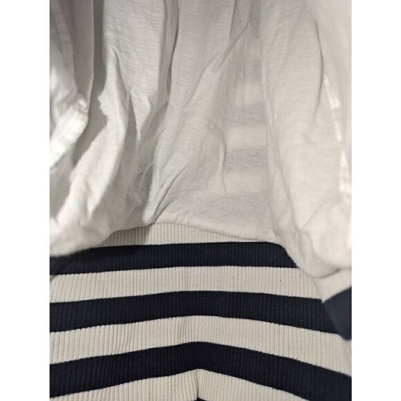 Women's Revolve Pfeiffer Mondrian Ribbed Blue Striped Midi Dress Size Small - Picture 10 of 15